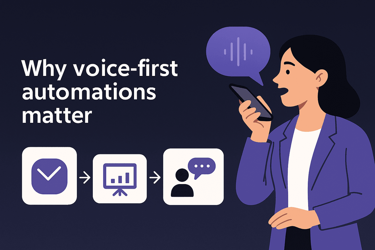 Voice-first Ops: email, meetings & more in seconds